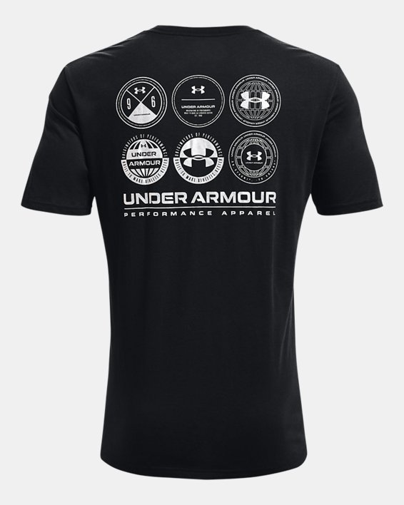 男童UA Multi Crest Logo短袖T恤, Black, pdpMainDesktop image number 5